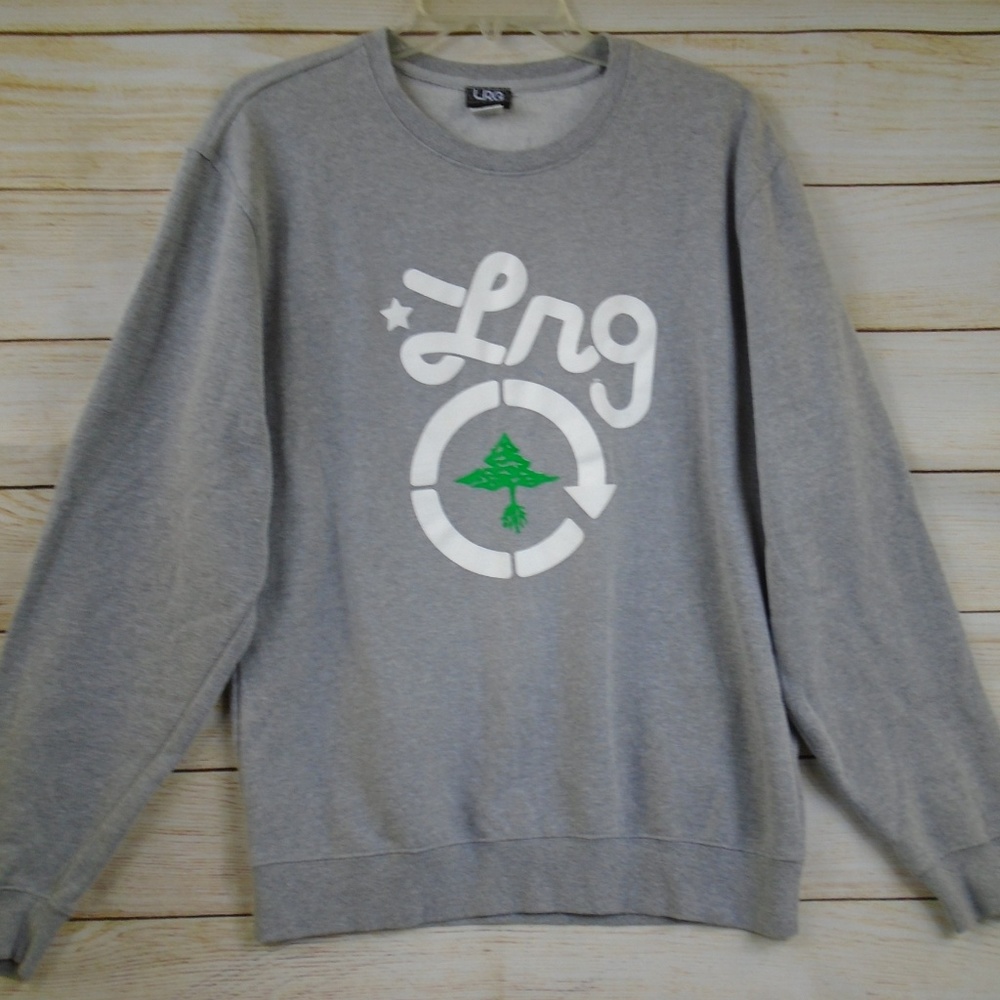 Mens LRG CYCLE LOGO SWEATSHIRT - GREY SIZE M